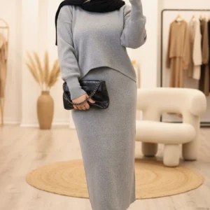 😍ست بلوز دامن بافت مدل تمنا