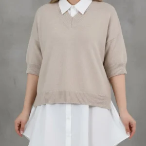 🔺یقه فیک و دامنک مدل تالیا 🔺کد:1768