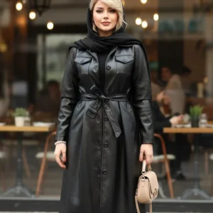 ♣️ پالتو چرم بلند مدل  رها 