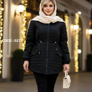 کاپشن کلاهدار امبوردی  کد 0277