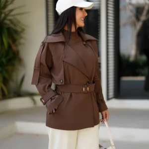 👗ترنچ کت عروسکی 👗  🔢 کد 6028