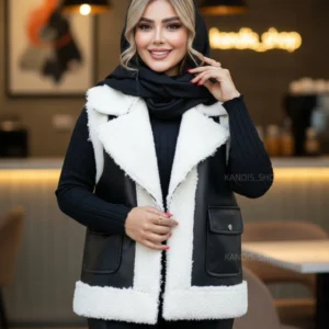 😍وست چرم و تدی😍