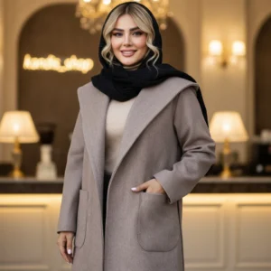 👗پالتو کلاهدار 🔢 کد 1350