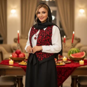 جلیقه دامن نارگل یلدایی🍂