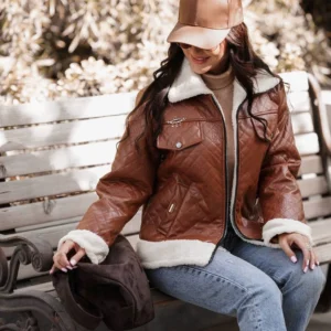 کاپشن کتی چرم مدل دلنیا