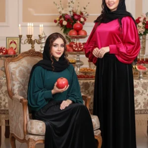 ✨ مانتو مخمل مجلسی دوتیکه لاکچری یلدایی مدل #باران✨ یلدا