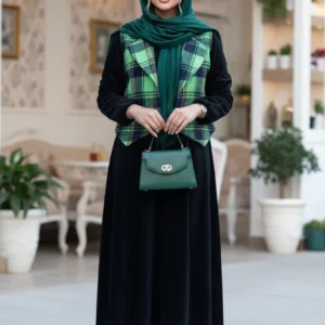 ست پیراهن مخمل و رویه پشمی یلدایی