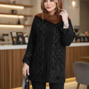 🧥 مدل: کت سوزندوزی آستین لاله مدل نغمه