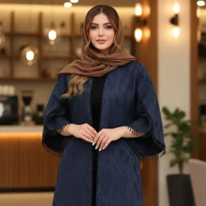 مانتو کتی مجلسی آستین لاله ای مدل هستی