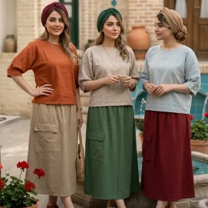 ست رویه دامن نیلو ، الیاف طبیعی