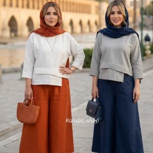 ست  الیاف طبیعی رویه شلوار