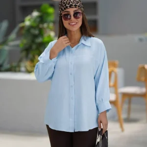 شومیز زنانه پری میامی یقه مردانه مدل 827 | شومیز تابستانی سایز 40 تا 50
