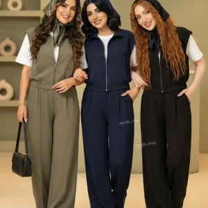 ست جذاب وست، شلوار + تیشرت باکسی ✨  وستا